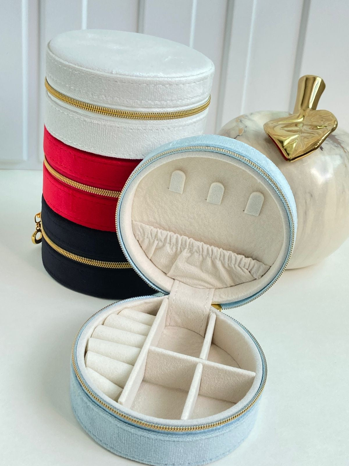 Round Travel Jewelry Box