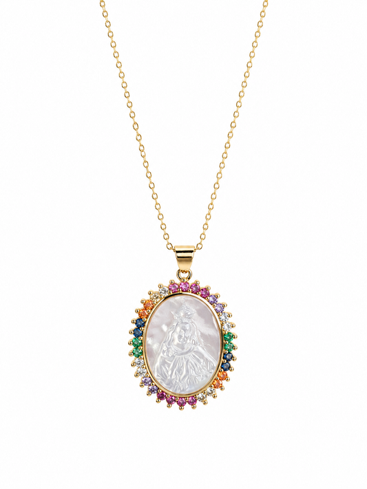 Virgen de Altagracia Rainbow Necklace