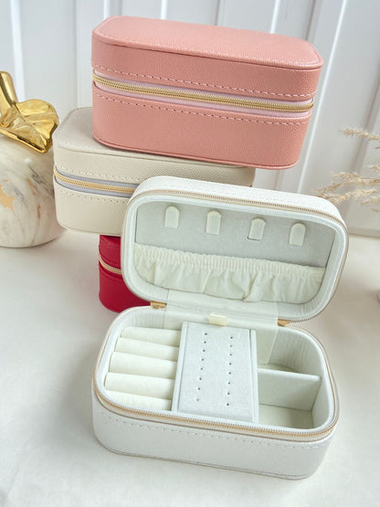 Mini Leather Travel Jewelry Box