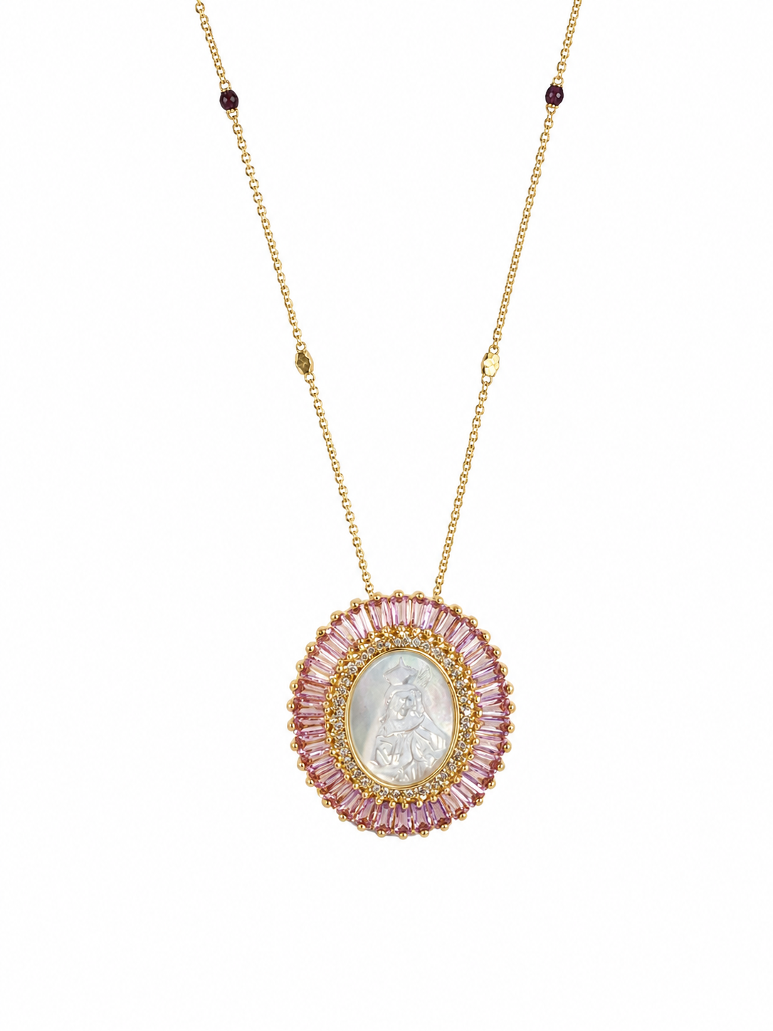 Virgen de Altagracia Pink Necklace