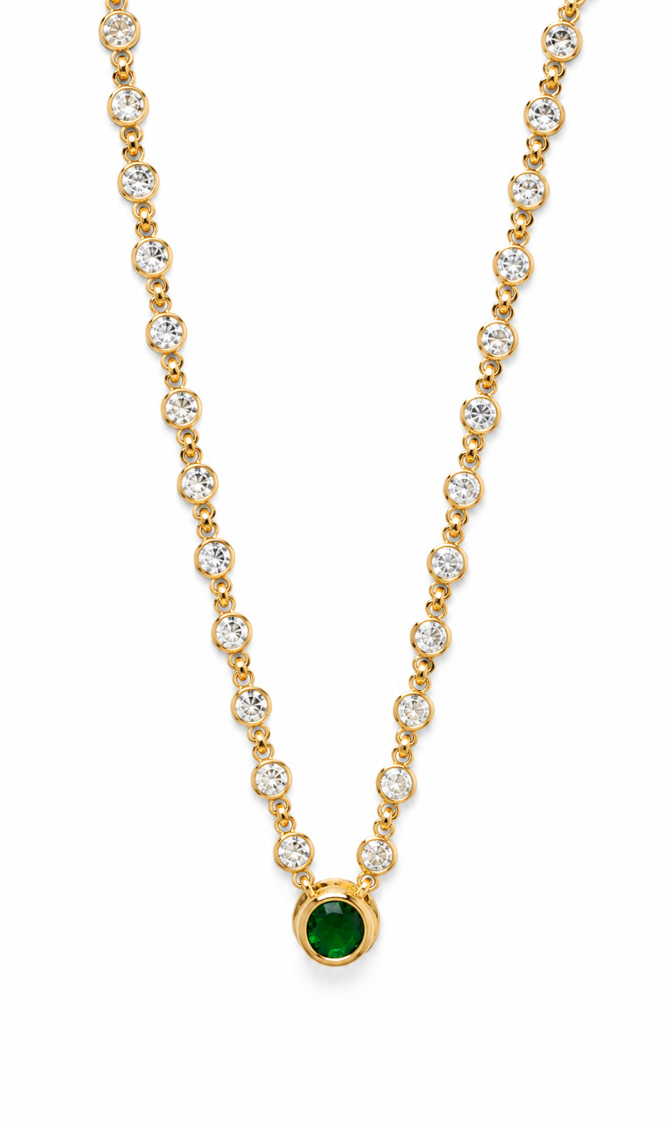 Green Bezel Necklace