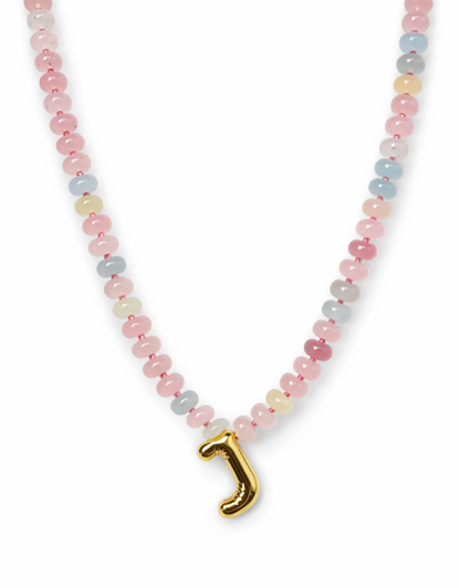Cotton Candy Initial Necklace