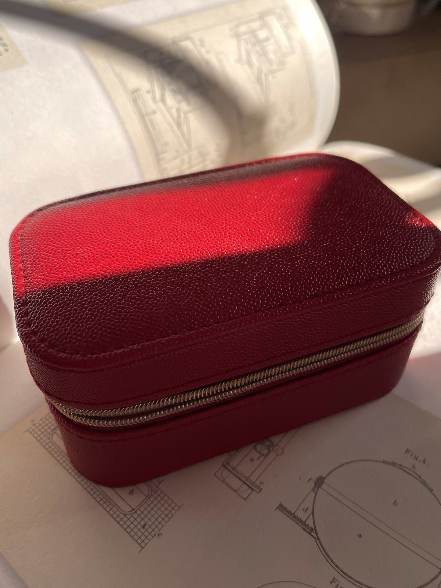 Mini Leather Travel Jewelry Box